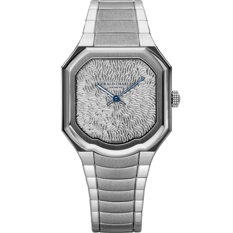 Masterlink Atelier Rhodium | 30mm, Hammered Dial, Stainless Steel