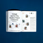 An open HODINKEE Magazine, Volume 12 by Hodinkee displays “Vintage Ads For The Modern Watch Consumer” with annotated vintage watch ads on a dark blue background.