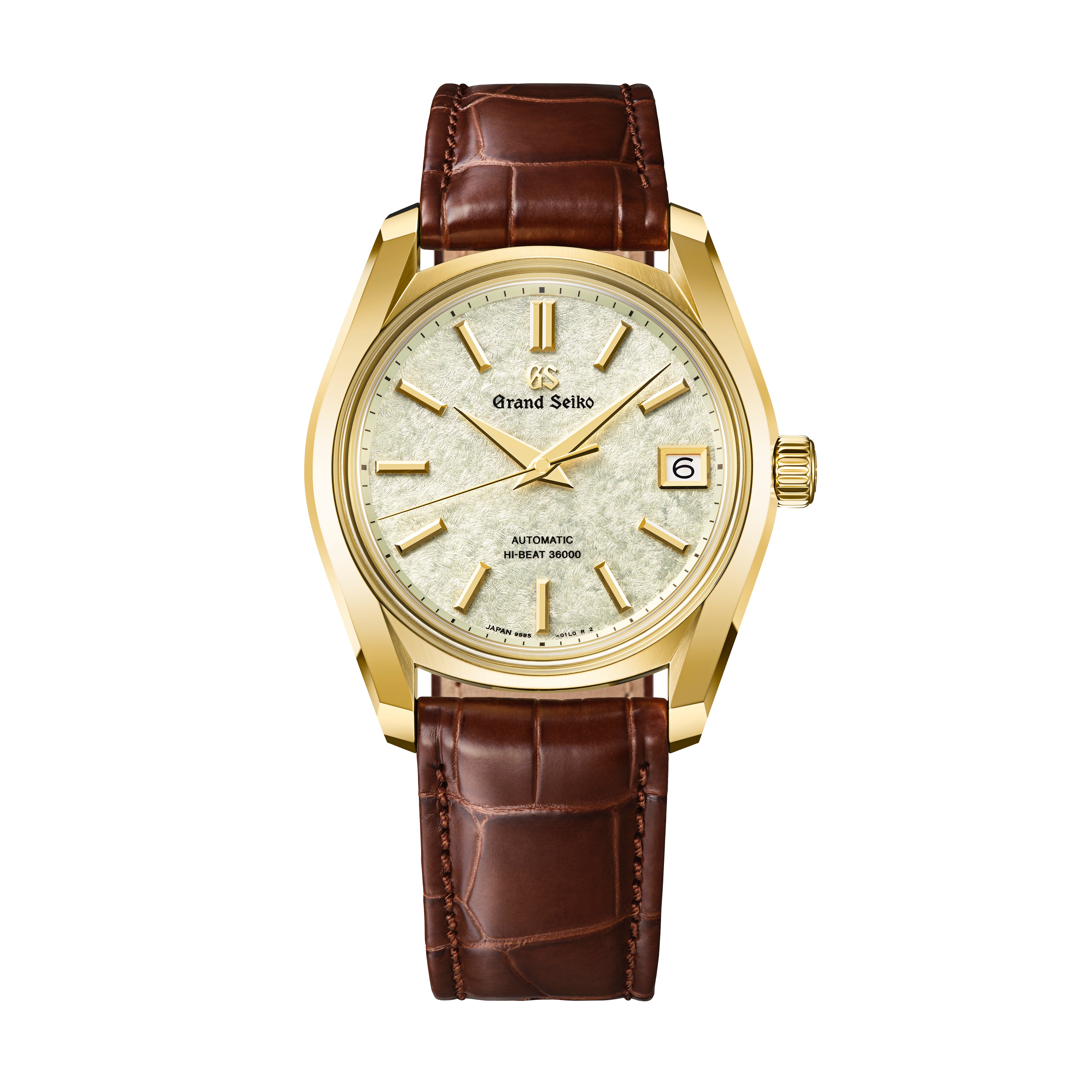 Grand Seiko Hi-Beat 36000 Heritage 38mm 18K Yellow Gold Leather Gold