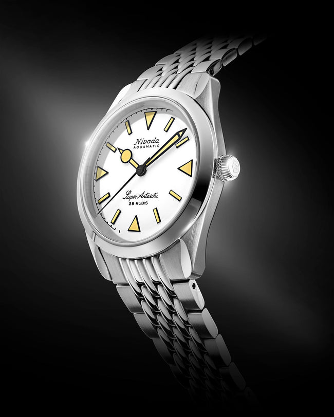 Super Antarctic White Beige Luminova | 38mm, Mens Watch