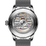 Close-up of the back of the Breitling Superocean Heritage B31 Automatic 40, highlighting its intricate mechanical movement and engraved details.