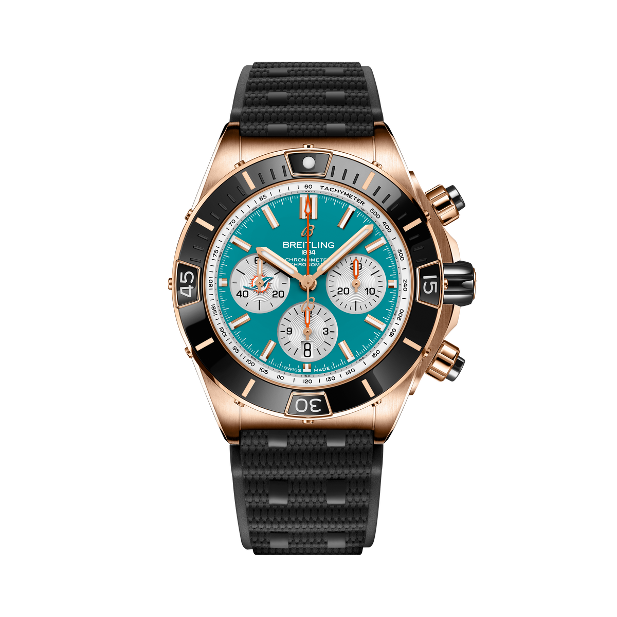 Breitling Super Chronomat B01 44 Miami Dolphins 44mm 18K Rose