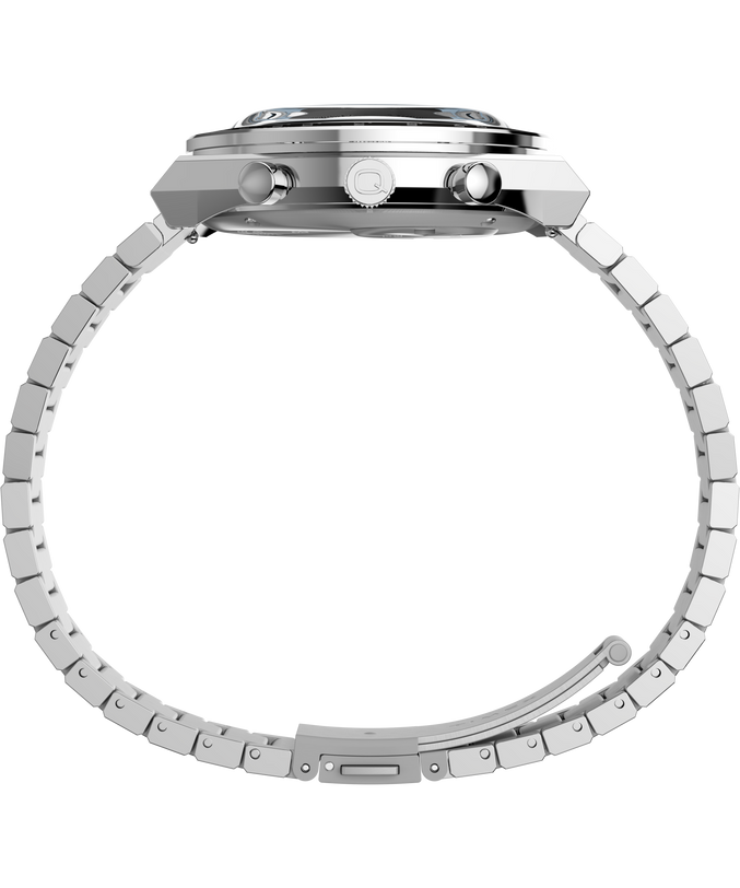 Q Timex Chronograph 40mm Stainless Steel Bracelet Watch