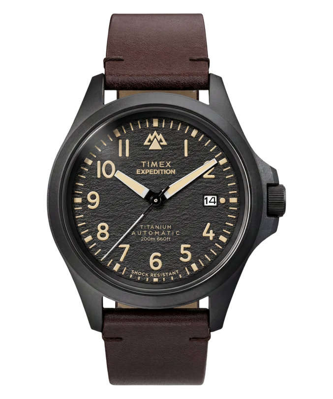 Expedition® Field Post Automatic 41mm Leather Strap Watch