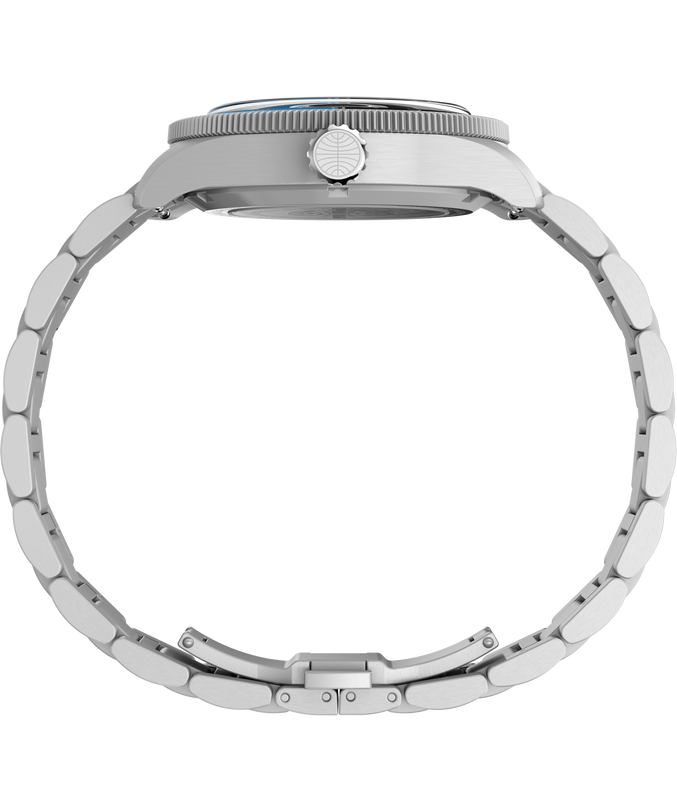 Pan Am® x Timex® Waterbury Automatic GMT 41.5mm Stainless Steel Bracelet Watch