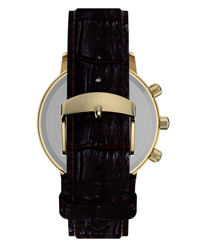 Timex 1990 Moon Phase and Calendar Dial Reissue 37mm Leather Strap Watch