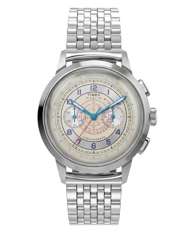 Marlin® Neo Classic Chronograph 40mm Stainless Steel Bracelet Watch