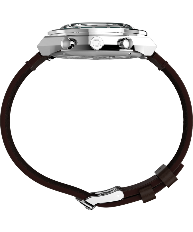 Peanuts® x Q Timex Chronograph 40mm Leather Strap Watch