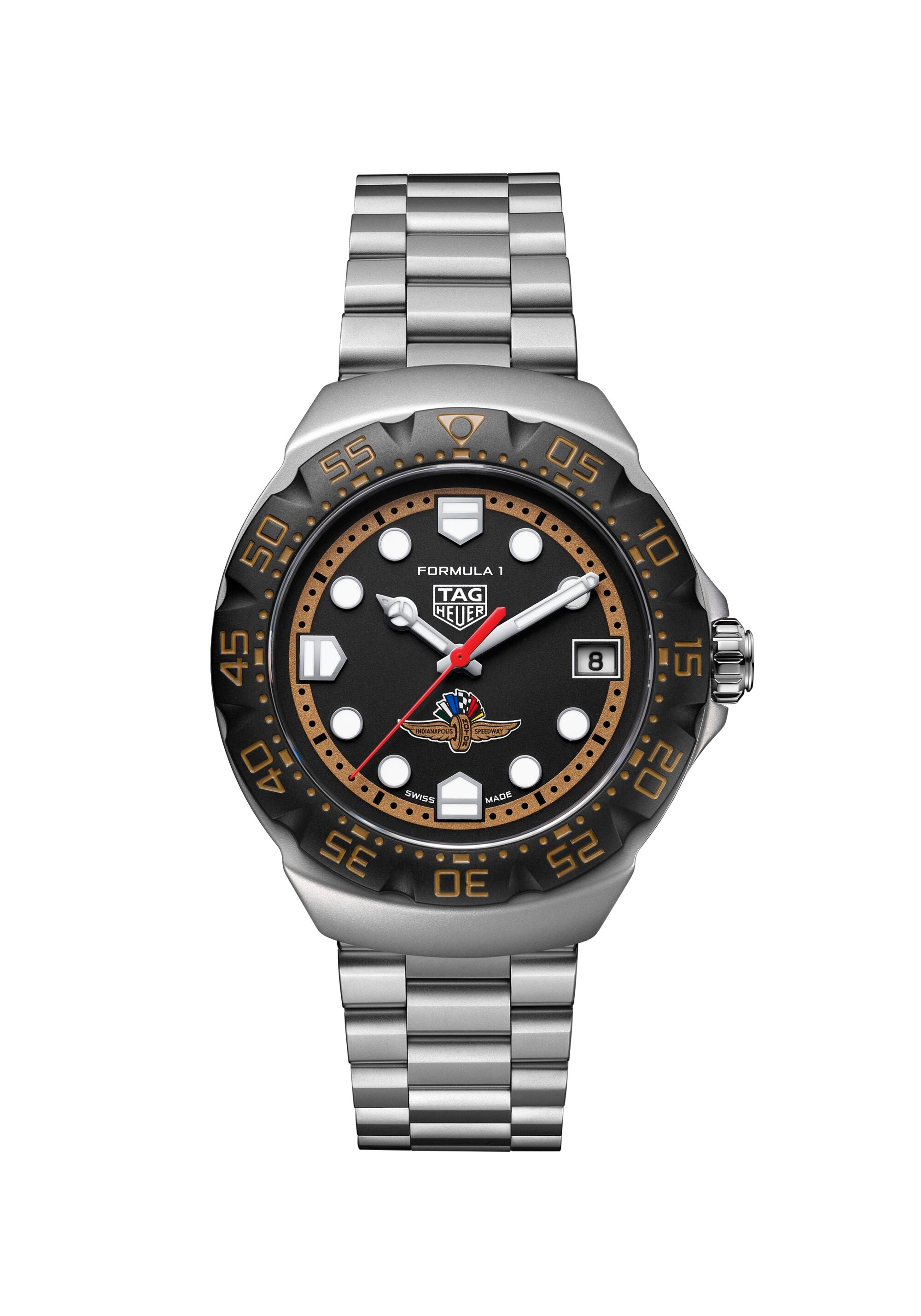 TAG Heuer Formula 1 Solargraph x Indy 500 38mm Steel Black