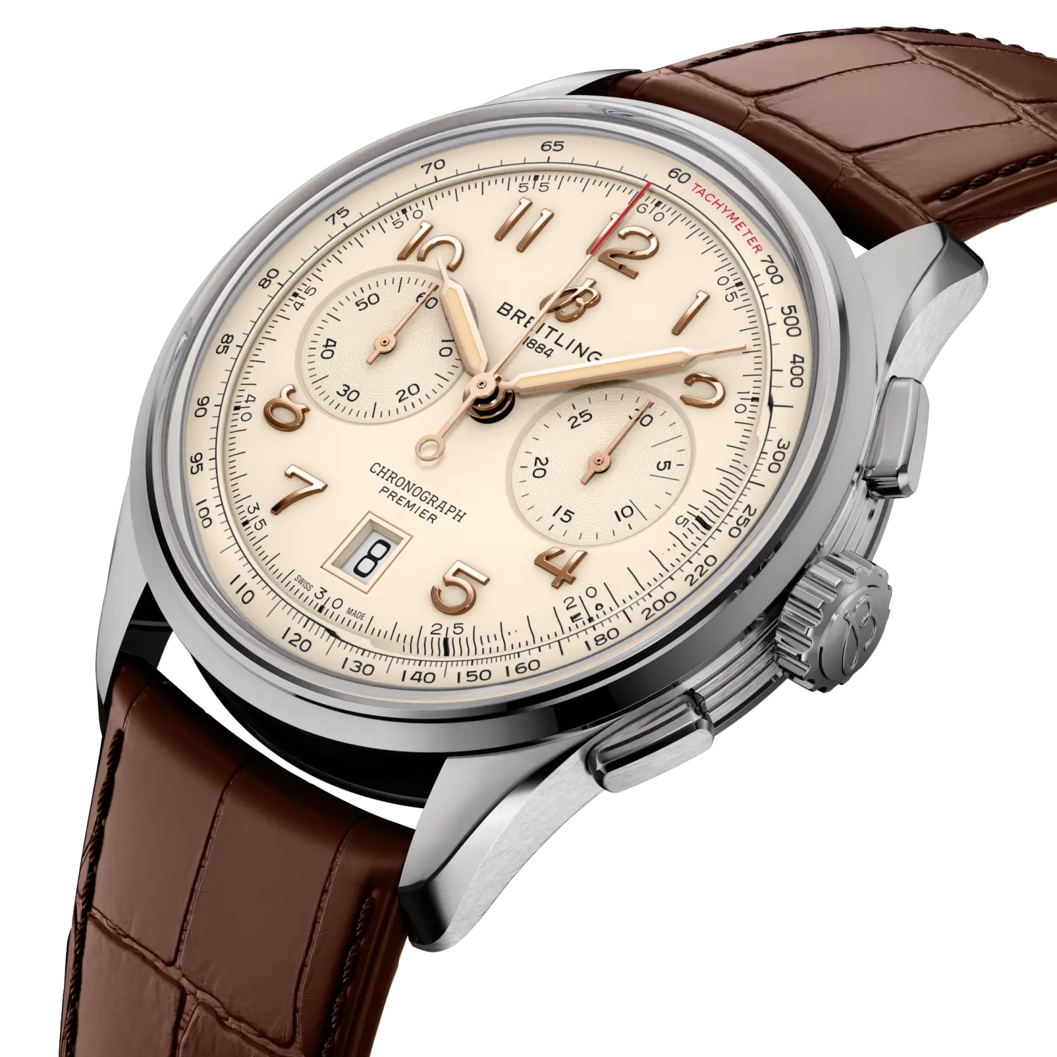 Premier B01 Chronograph 42 Three Quarter Profile