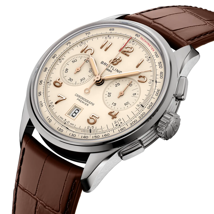 Premier B01 Chronograph 42 Three Quarter Profile