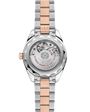 OMEGA Seamaster Aqua Terra 150M 30mm, Sedna™ gold on steel Watch Transparent Caseback on a Sedna™ gold on steel integrated two-tone bracelet.