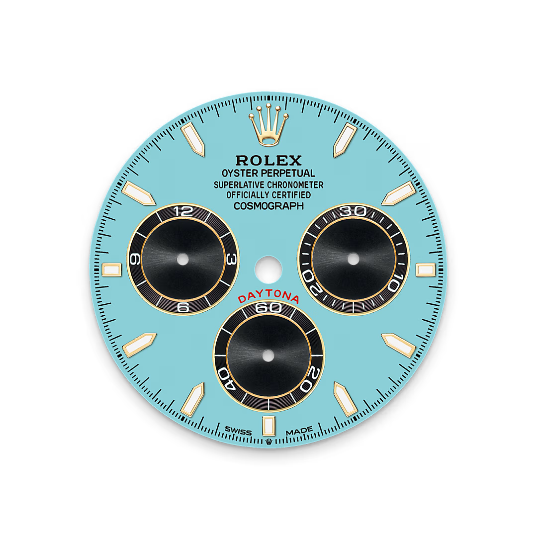 Turquoise blue dial