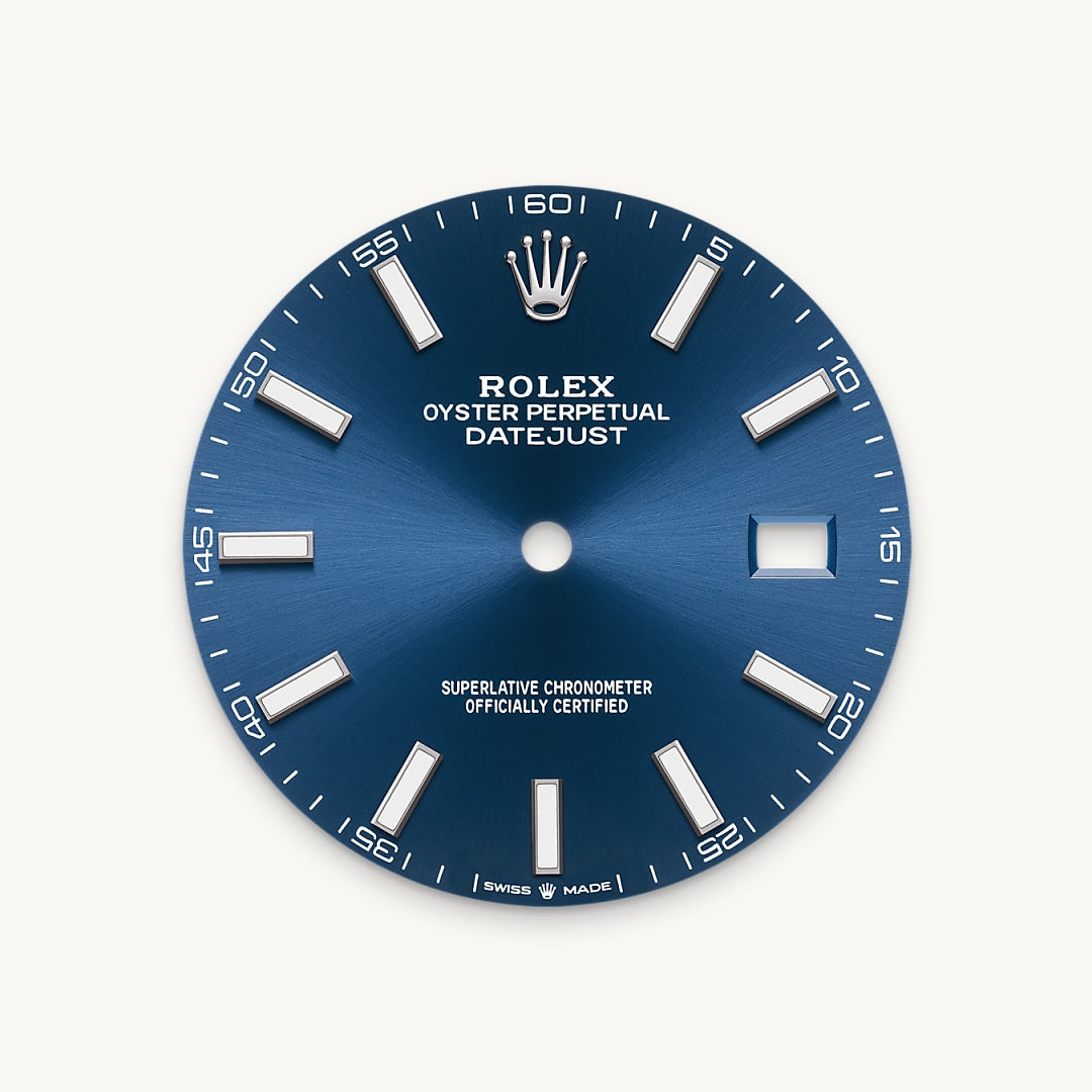 Bright blue dial