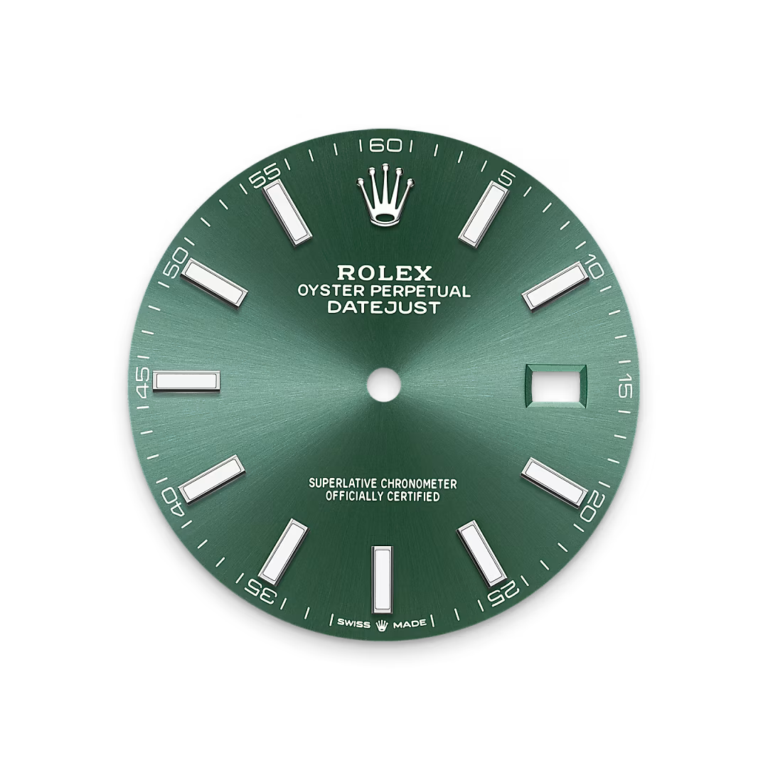 Mint green dial