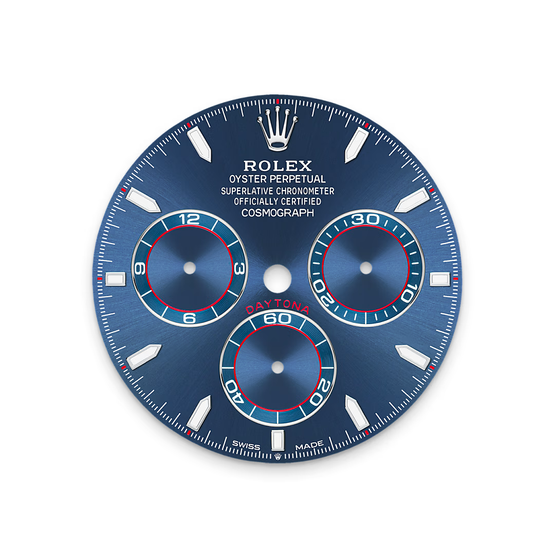 Bright blue dial