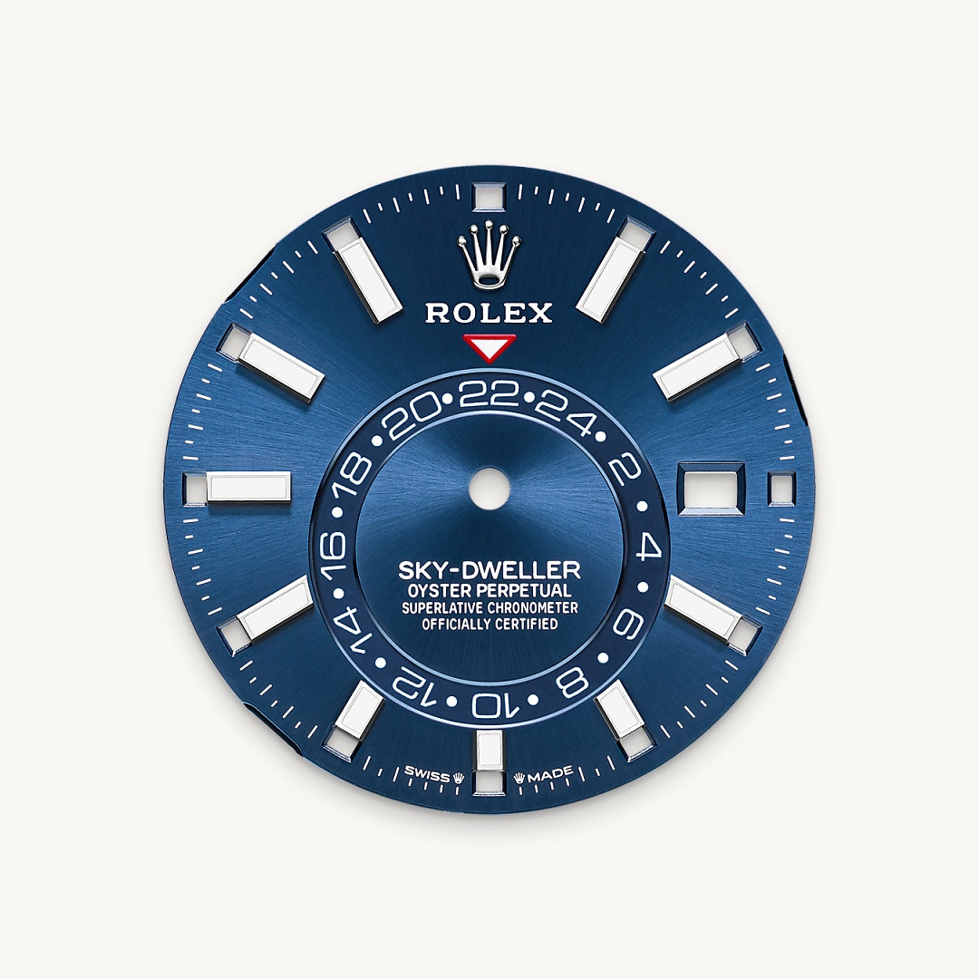 Bright blue dial