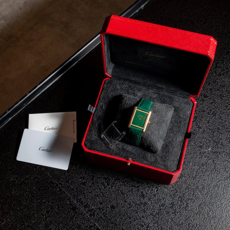 Cartier watch box close up