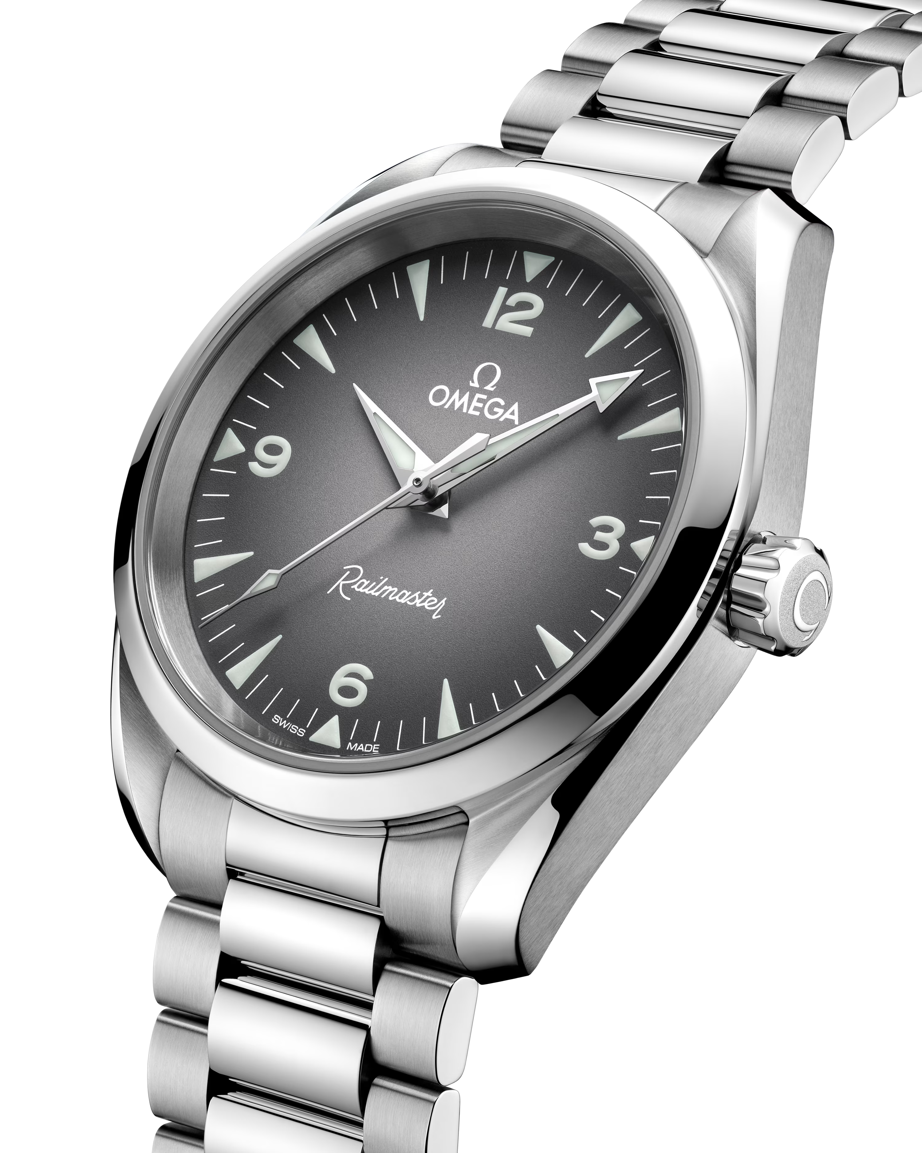 OMEGA Seamaster Railmaster Grey Dial Steel Bracelet