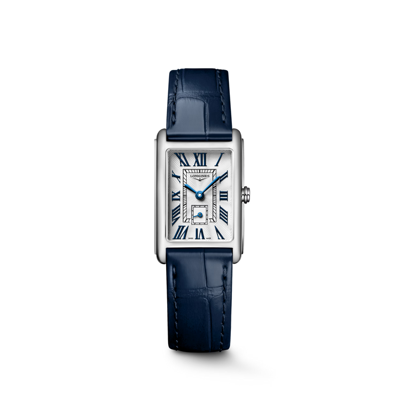 DolceVita | 32mm, Stainless Steel, Silver Gilt "flinqué" Dial, Blue Alligator Strap, Womens Watch