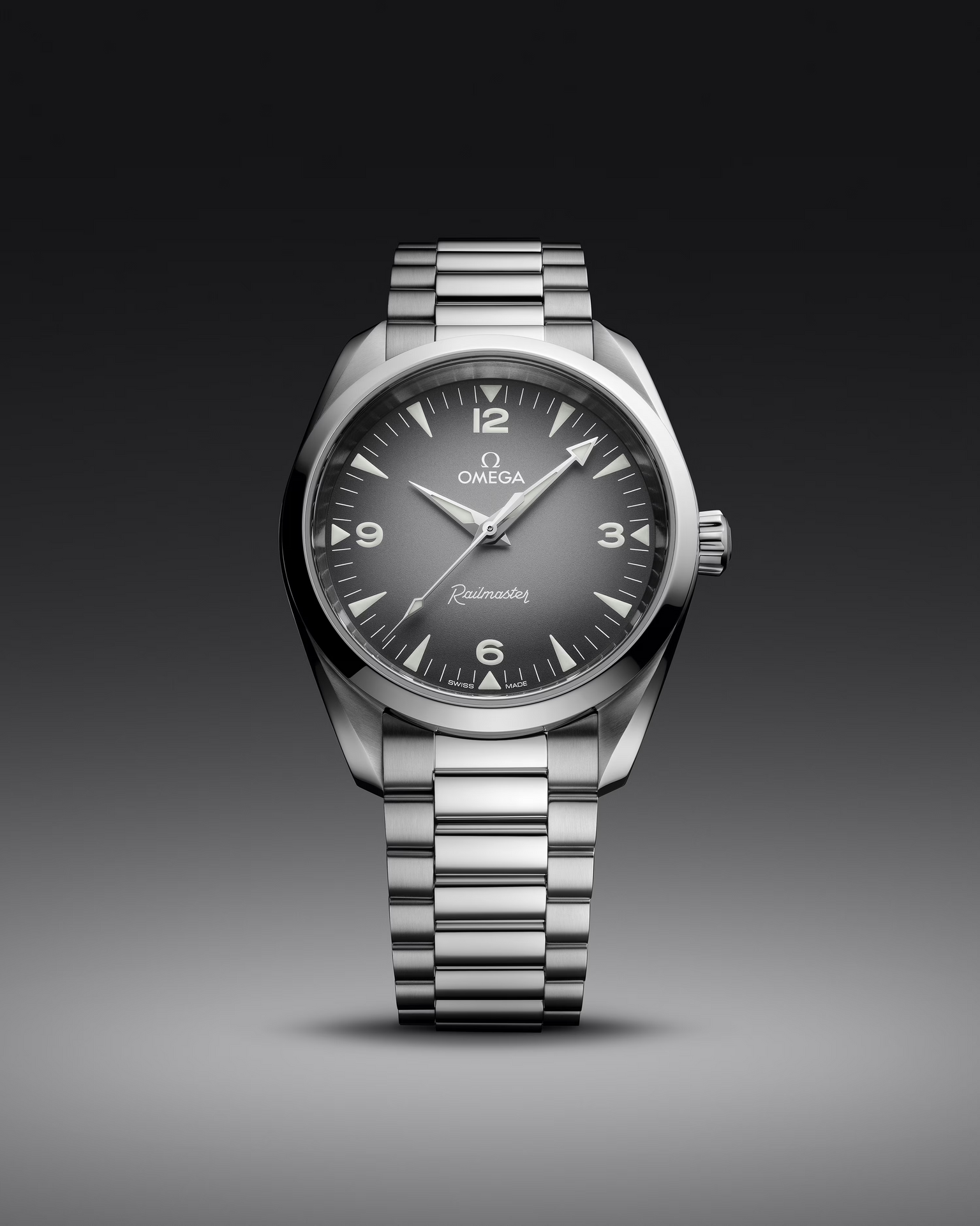 OMEGA Seamaster Railmaster Grey Dial Steel Bracelet