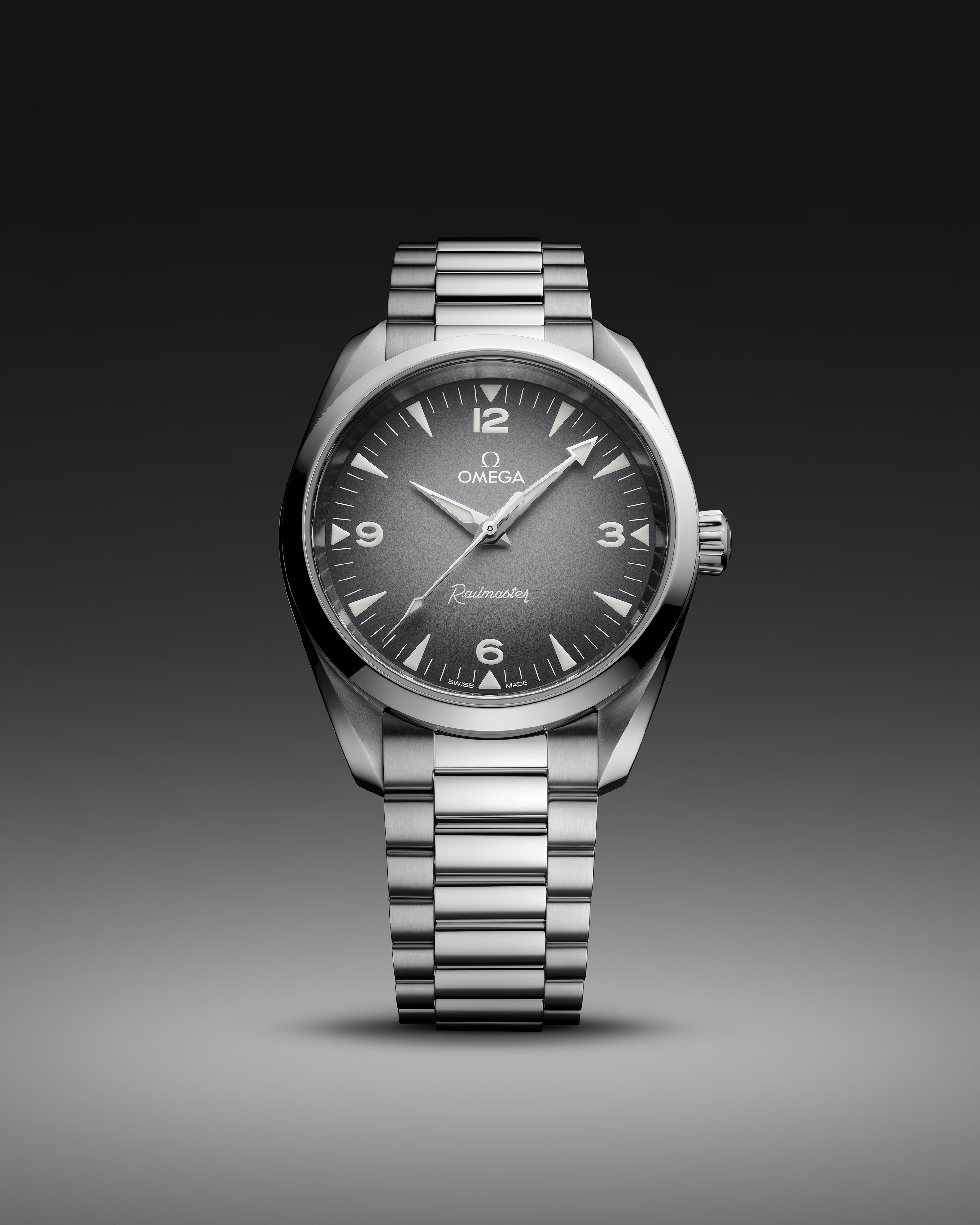 OMEGA Seamaster Railmaster Grey Dial Steel Bracelet