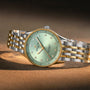 Navitimer ladies watch with mint green dial, diamond hour markers, two-tone stainless steel and yellow gold bracelet, 32mm ca