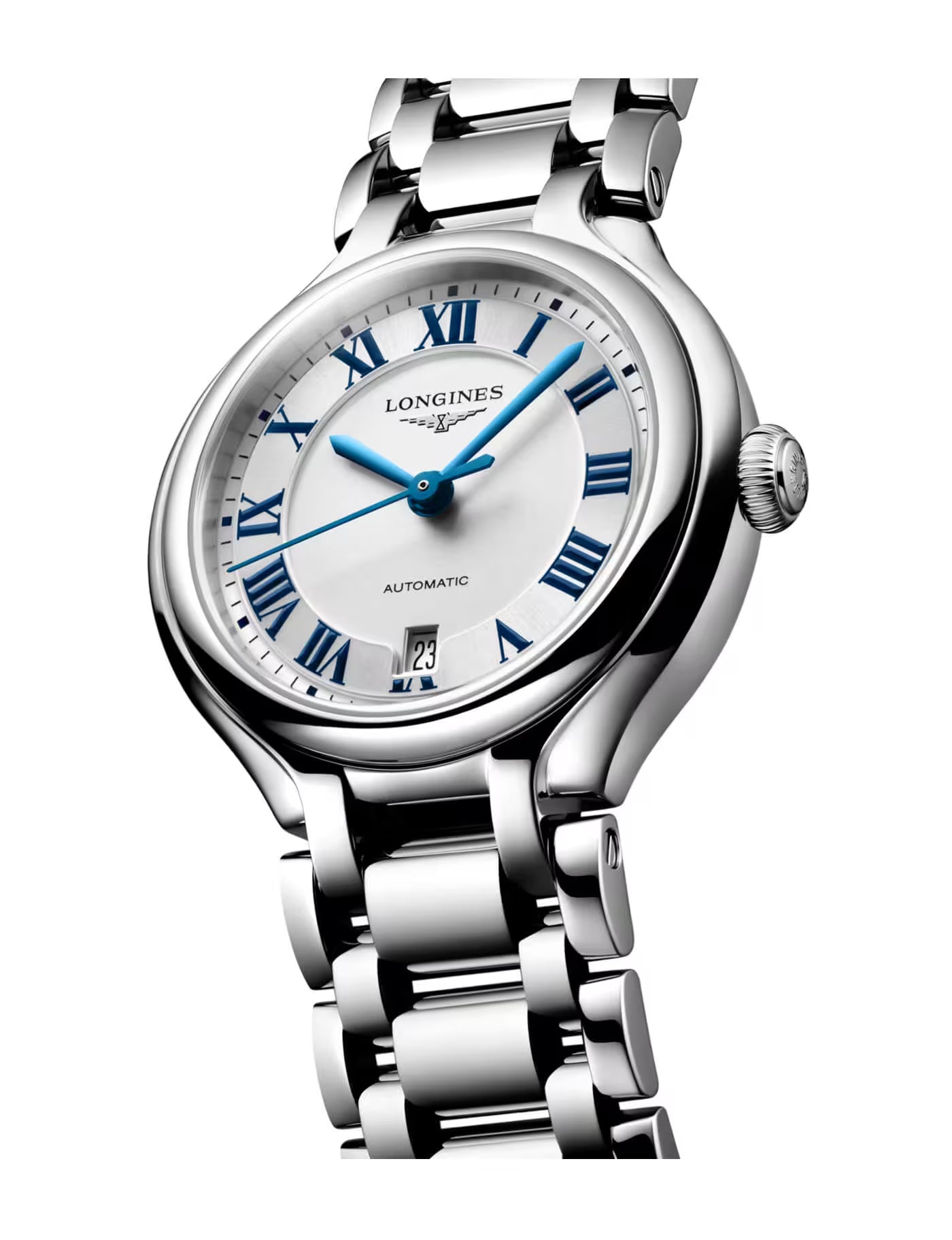 PrimaLuna | 30mm, Stainless Steel, White Dial, Womens Watch
