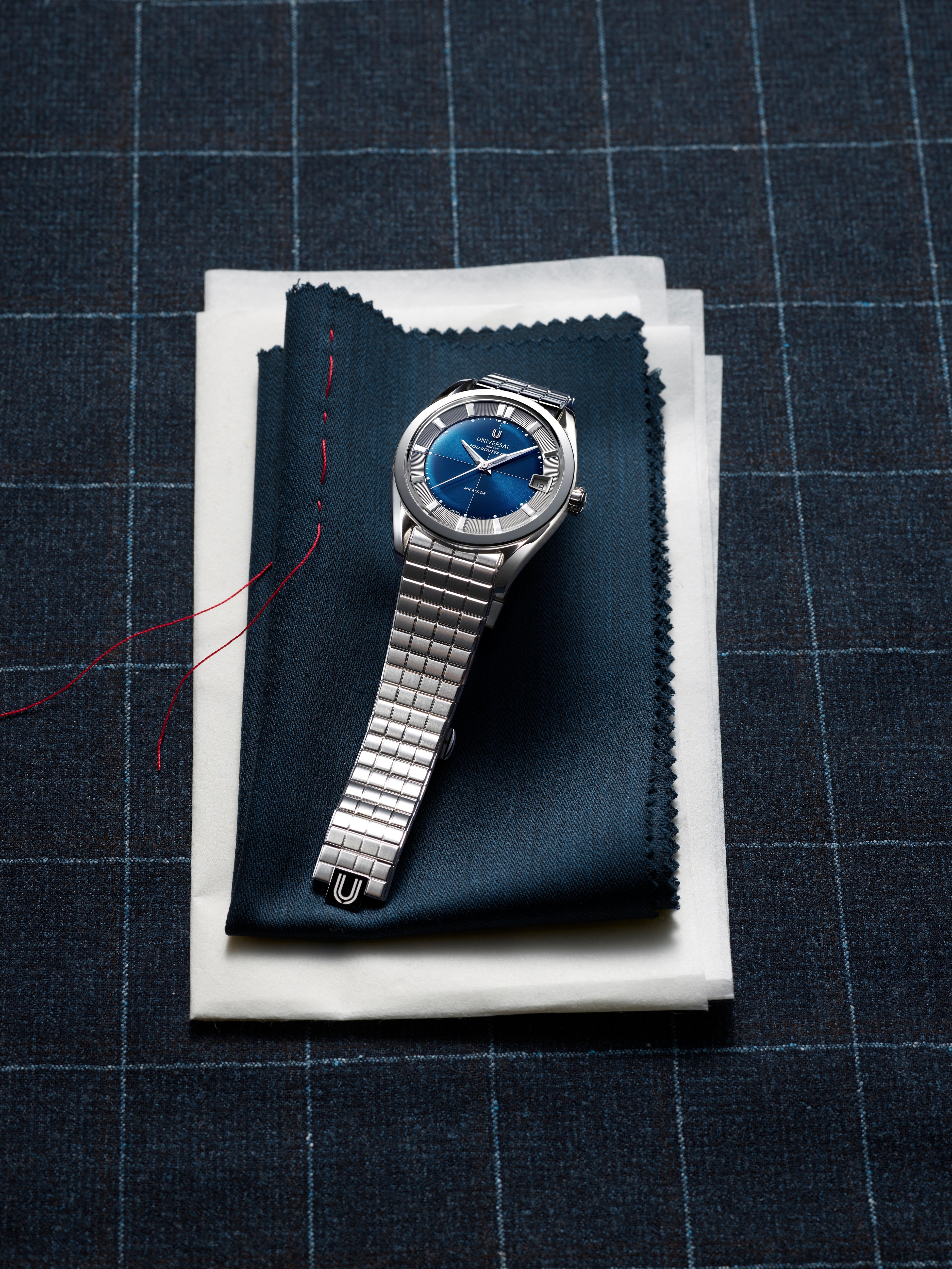 Universal Genève The Polerouter Date 39mm Steel Blue