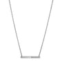 The Chopard Ice Cube necklace in 18ct white gold features a horizontal rectangular pendant with square segments, some set with clear stones—offering a modern, minimalist twist on the classic diamond pendant.