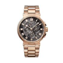 Marine Chronographe 5527 | 42.5mm, 18K Rose Gold, Grey Dial
