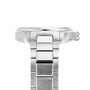 Side view of the Hamilton Khaki Aviation Pilot Day Date Auto featuring a stainless steel bracelet, right-side crown, and classic aviator-inspired design.