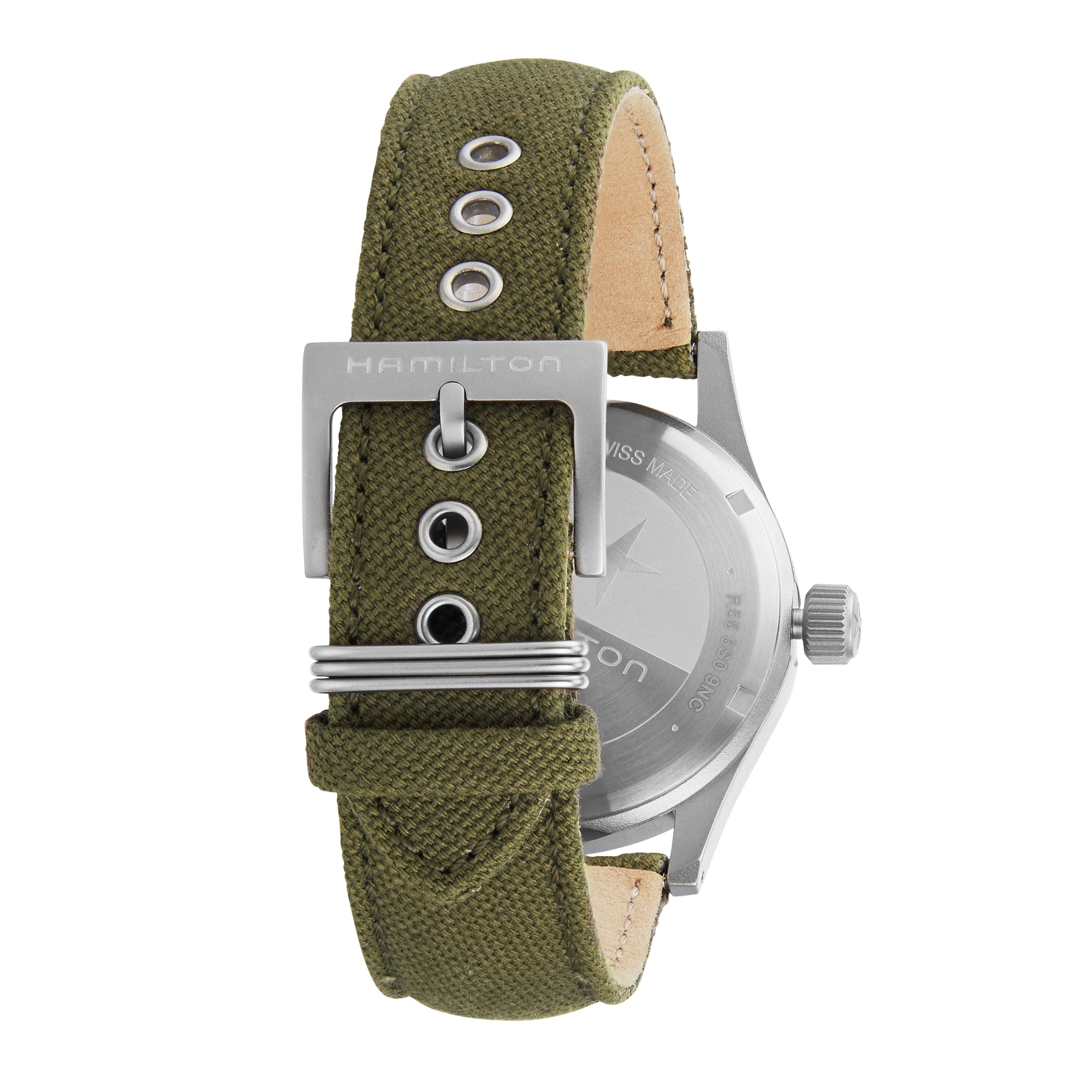 Hamilton Khaki Field Mechanical 38mm Steel CANVAS Green Dial