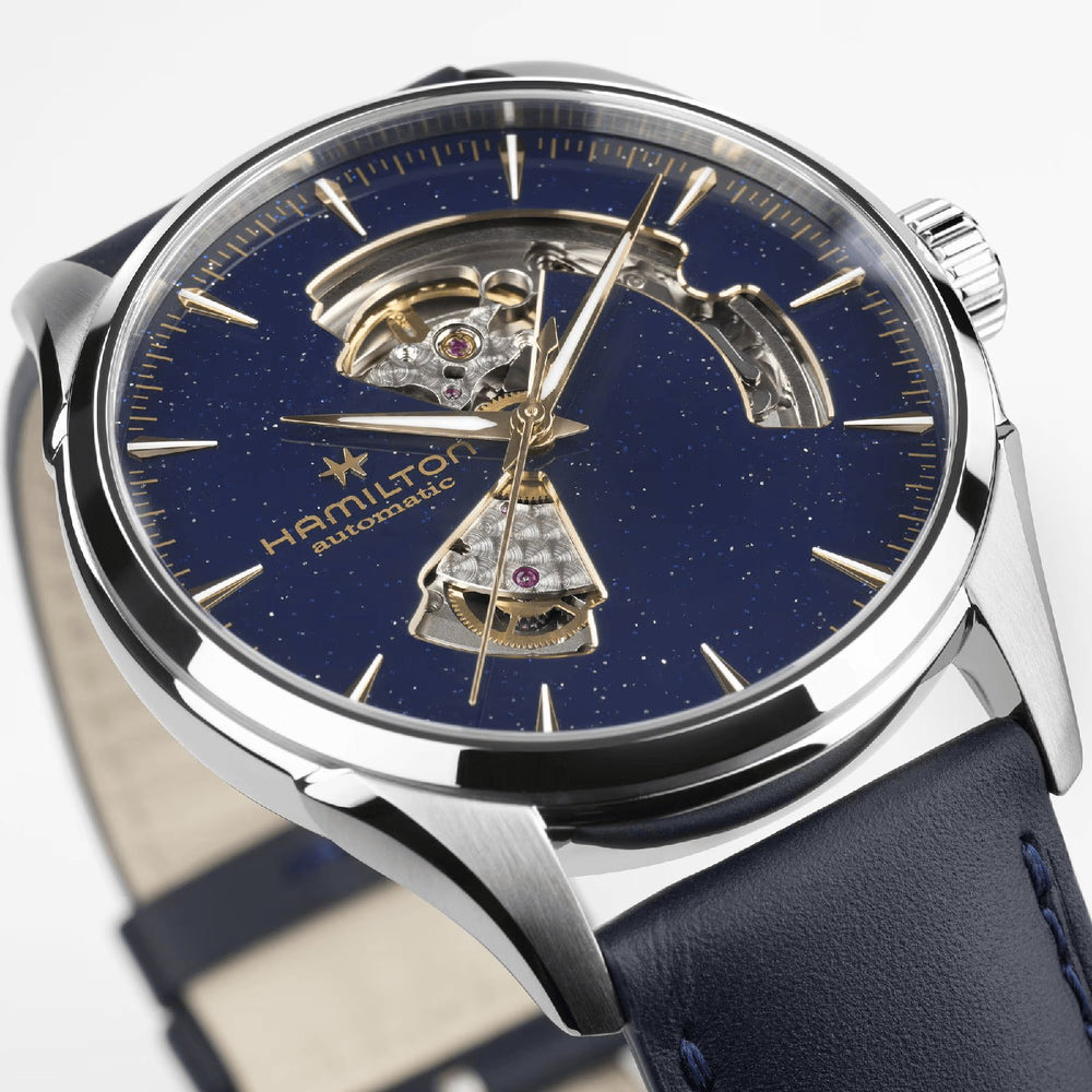Hamilton Jazzmaster Open Heart Auto 42mm 42mm Steel Leather Blue Dial