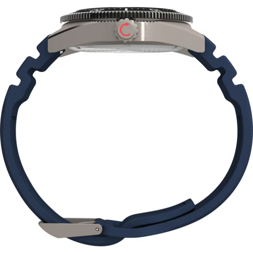 Deepwater Reef 200 GMT | 41mm, Stainless Steel and Blue Rubber Strap, Men's Watch