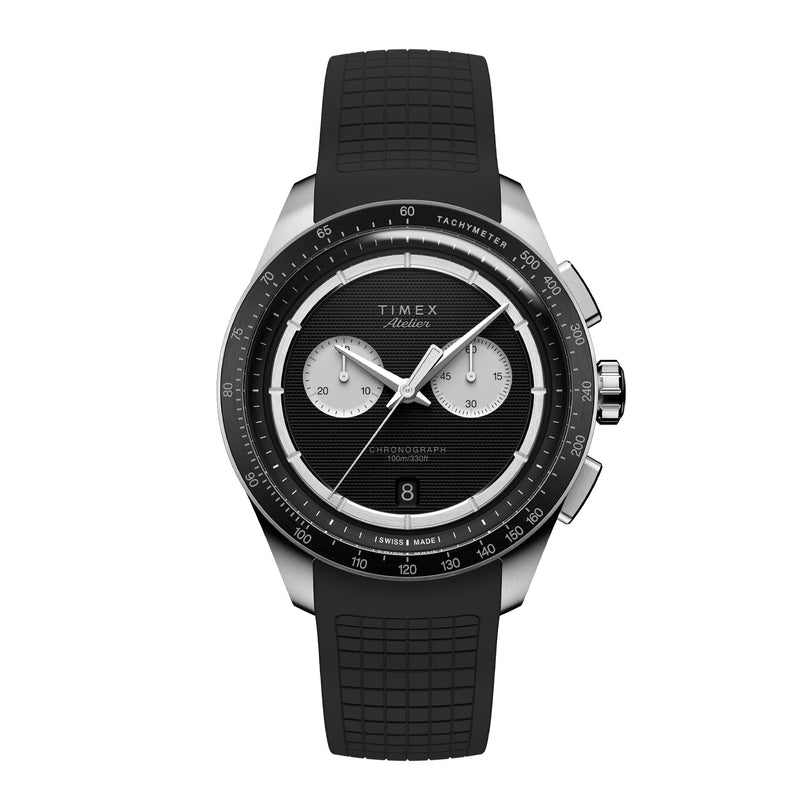 Atelier Chronograph Quartz M1q | 40mm, Stainless Steel and Black Rubber, Men's Watch