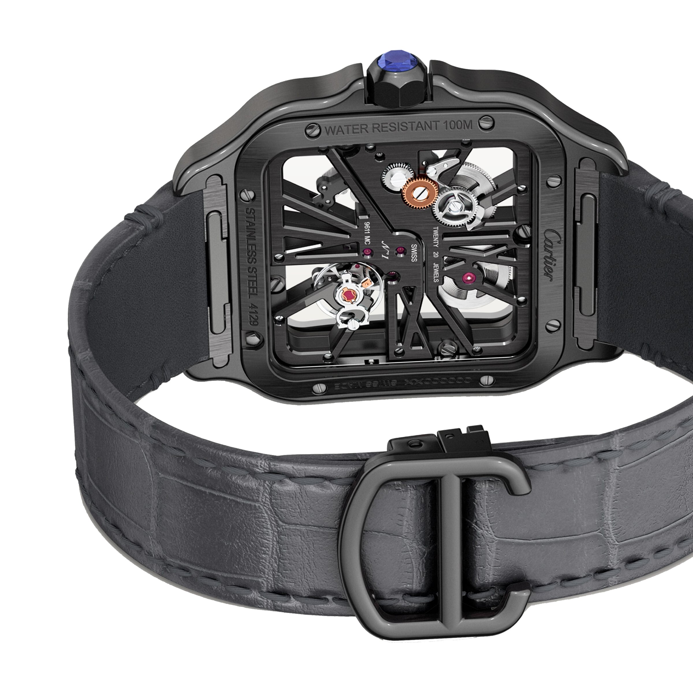 沸騰ブラドン Santos Skeleton Cartier de 時計