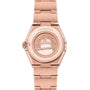 The OMEGA Constellation watch features a rose gold case with an engraved observatory dome, eight stars, Constellation, and is crafted in exquisite 18K Sedna™ gold.