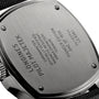 Close-up of the Longines Pilot Majetek Pioneer Editions back, crafted from Grade 5 titanium and featuring engravings detailing the model, material, silicon balance-spring, certification, and its limited edition number.