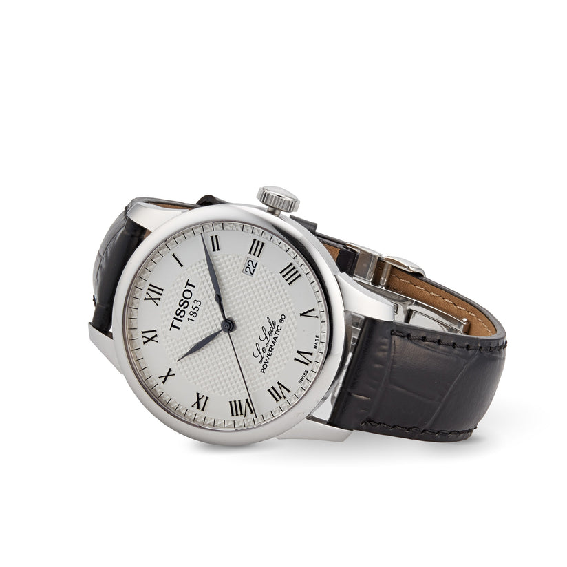 Tissot Le Locle Powermatic 80 39.5mm Steel Leather Silver Dial