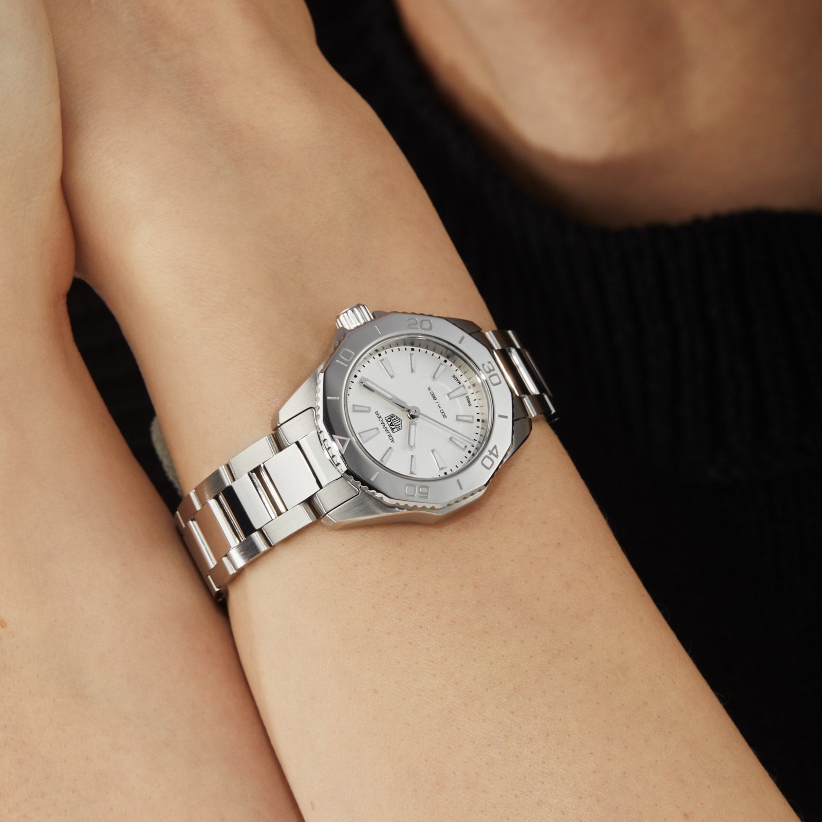 アナログ腕時計 TAG HEUER Aquaracer White Dial Ladies Watch WBP1411-BA0622 Aquaracer Professional 200