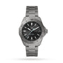A TAG Heuer Aquaracer Professional 200 Solargraph wristwatch in stainless steel with a black dial and silver hour markers.