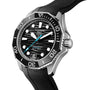The TAG Heuer Aquaracer Professional 300 Date features a black dial, silver hour markers, and a black rubber strap—an iconic timepiece for luxury watch enthusiasts.