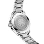 Back view of a TAG Heuer Aquaracer Professional 200 Solargraph watch featuring an engraved case back with compass motif, signature unidirectional bezel, branding, and stainless steel bracelet.