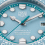 Tag Heuer watch with blue face and silver accents