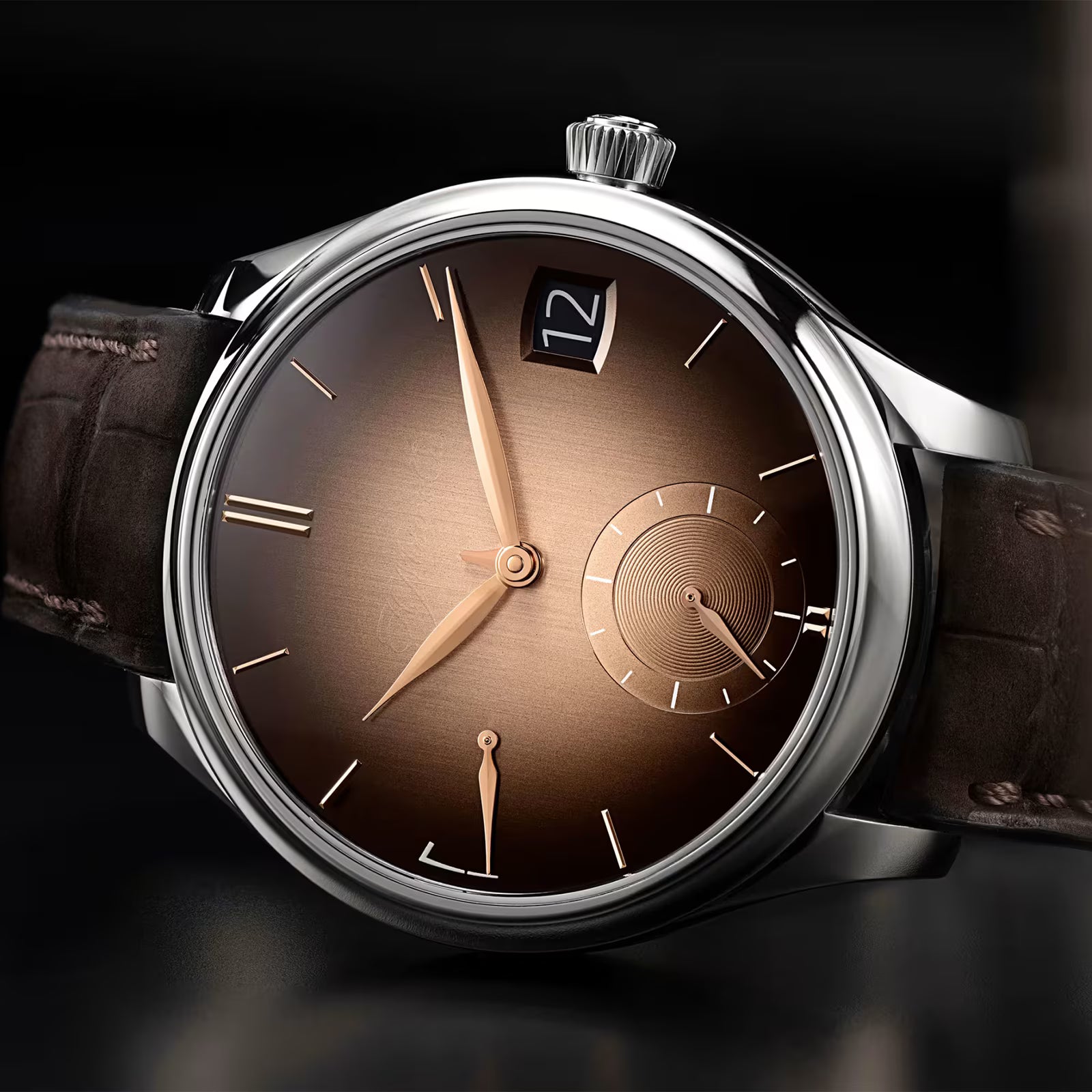Endeavour Perpetual Calendar Smoked Salmon | 42mm, 18K White Gold, Men's Watch