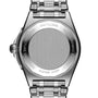 Back view of the Breitling Chronomat Automatic GMT 40 in stainless steel, showing brand engraving, model number A32398, 200M water resistance, metal bracelet, and precision of the Breitling 32 calibre.