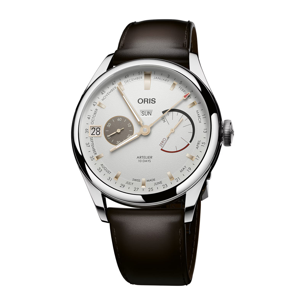 ORIS ホワイトレザー 時計 Oris Artelier Calibre 113 43mm Steel Leather White