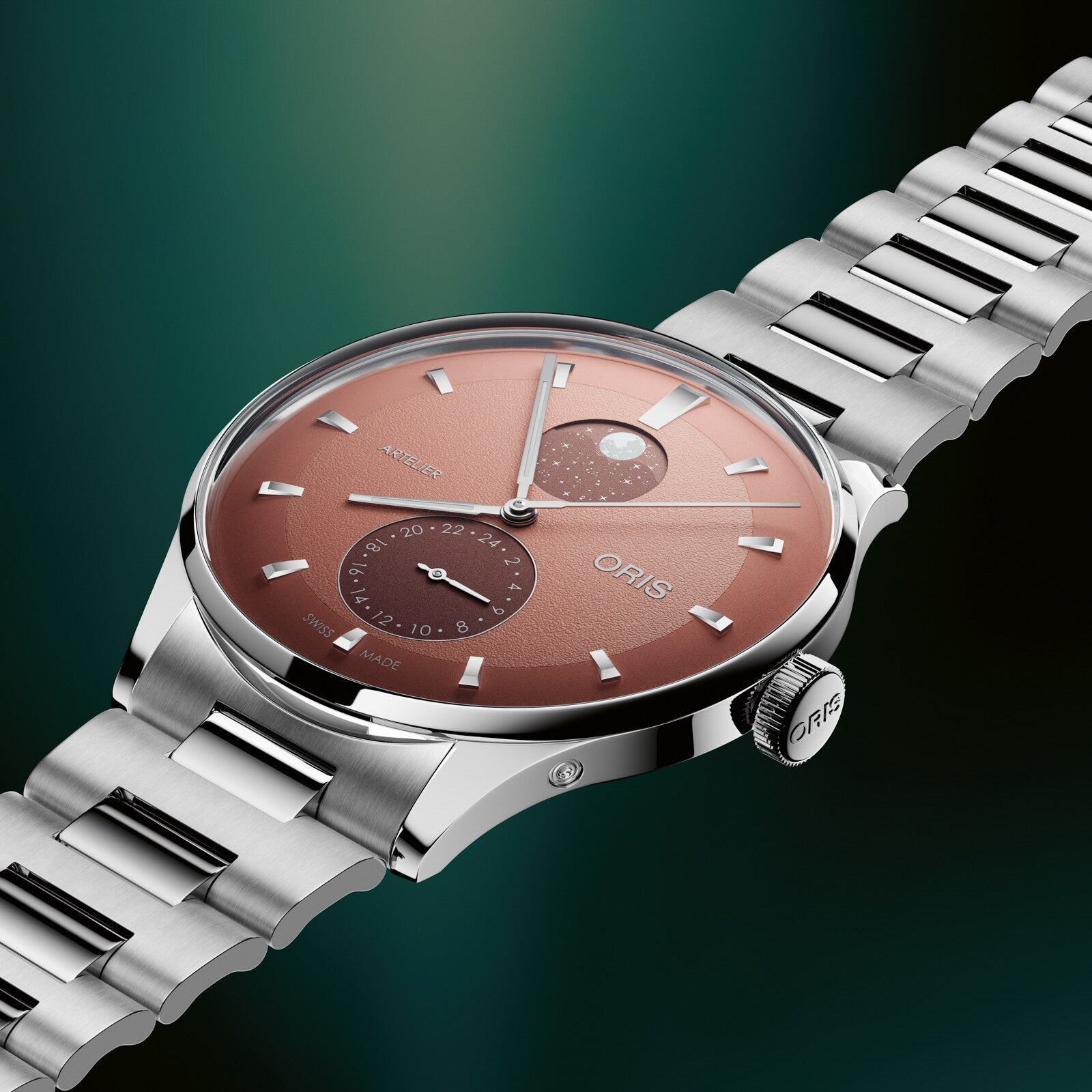 ORIS Artelier コンプリケーション Oris Artelier Complication Moonphase 39.5mm Steel Red
