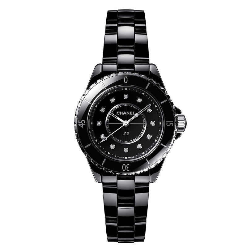 Chanel J12 H5701 front on white background
